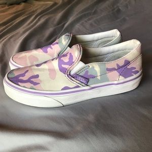 Girls Youth Camo Vans